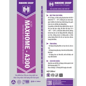 Keo silicone A300 goc axit mau trang trong suot 4